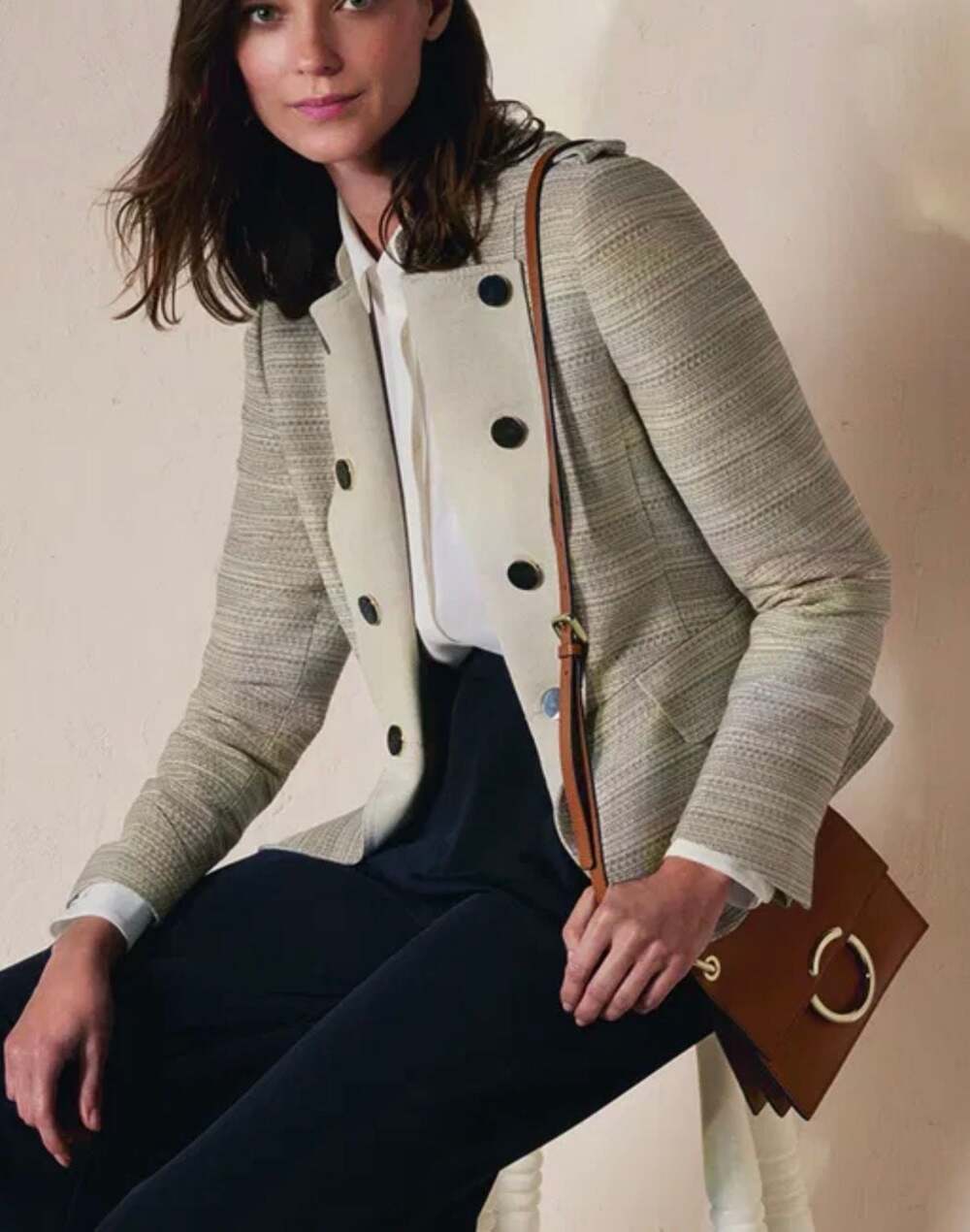 Karen Millen Textured Military Style Jacket Size US 4